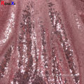 Sequin Silk Fabric 3MM Great Price Navy Sequin Fabric Manufactory